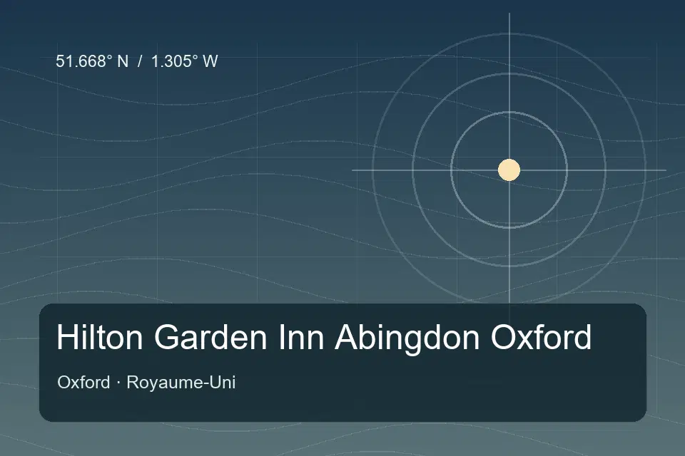 Referência geográfica ilustrada de Hilton Garden Inn Abingdon Oxford em Oxford