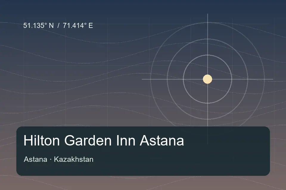 Referência geográfica ilustrada de Hilton Garden Inn Astana em Astana