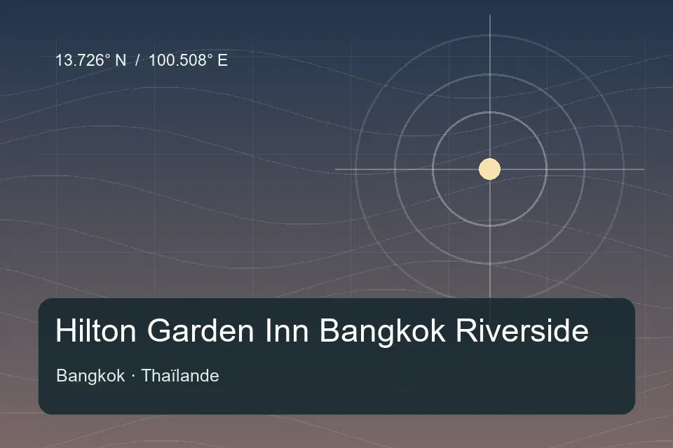 Illustrierter geografischer Orientierungspunkt für Hilton Garden Inn Bangkok Riverside in Bangkok
