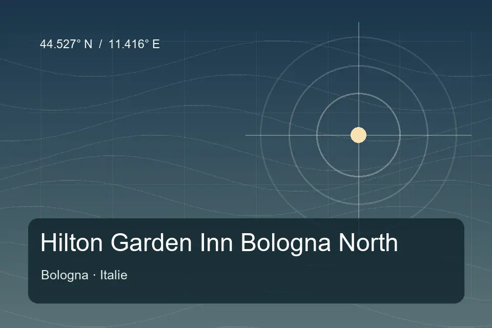 Illustrierter geografischer Orientierungspunkt für Hilton Garden Inn Bologna North in Bologna