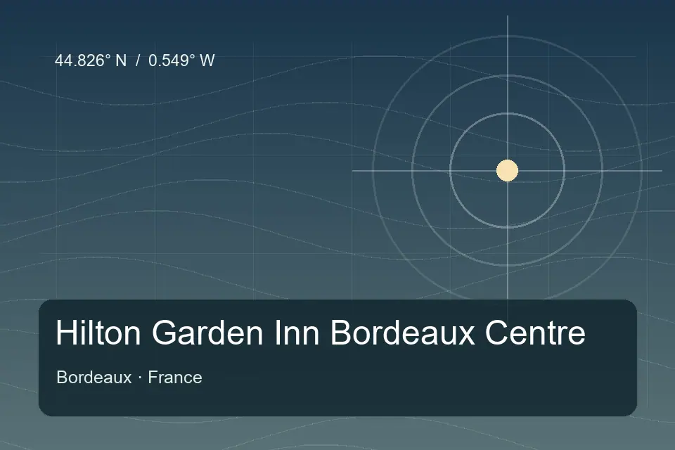 Repère géographique illustré de Hilton Garden Inn Bordeaux Centre à Bordeaux