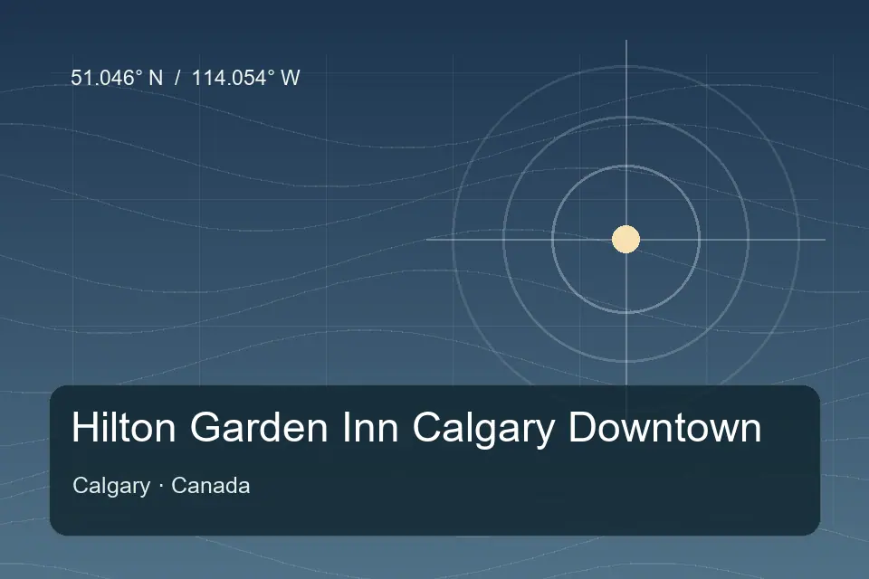 Referência geográfica ilustrada de Hilton Garden Inn Calgary Downtown em Calgary