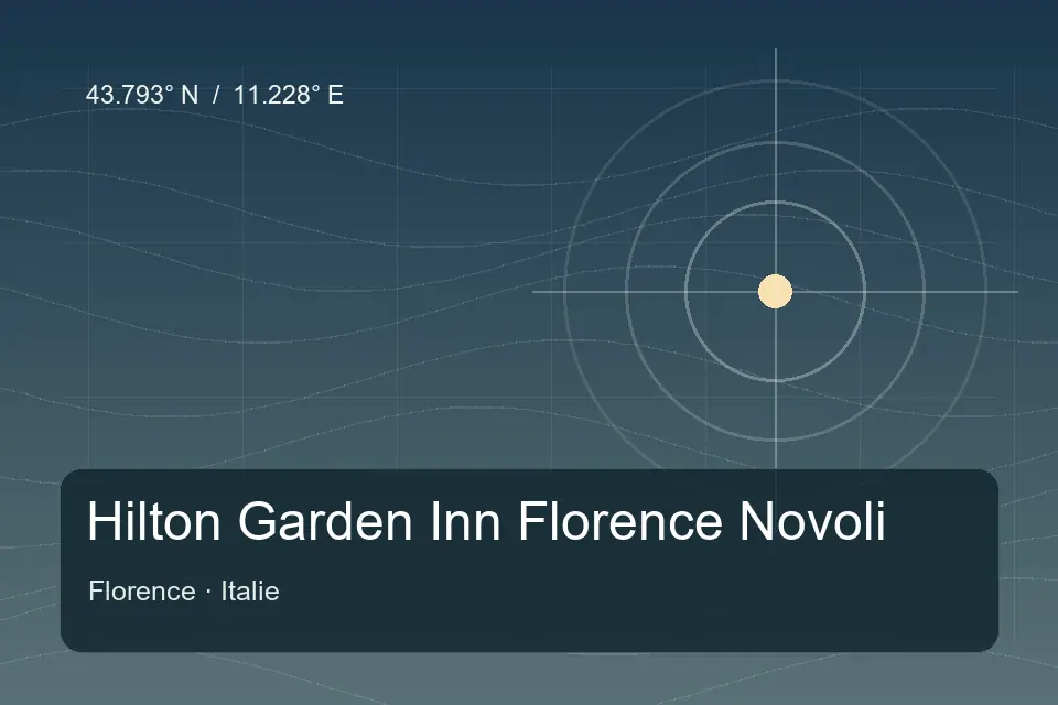 Riferimento geografico illustrato di Hilton Garden Inn Florence Novoli a Florence