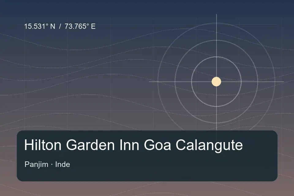 Repère géographique illustré de Hilton Garden Inn Goa Calangute à Panjim