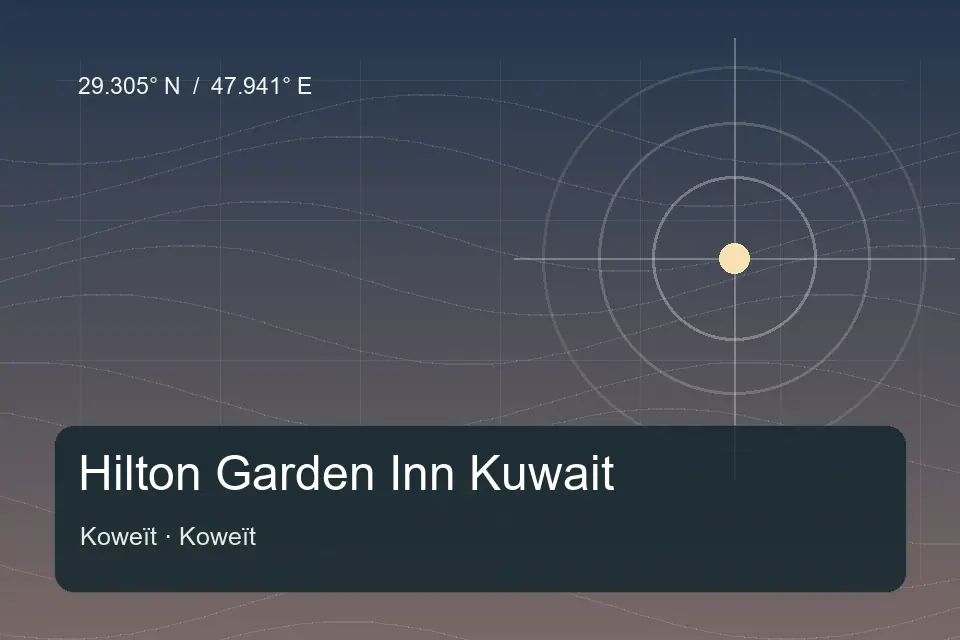 Repère géographique illustré de Hilton Garden Inn Kuwait à Koweït