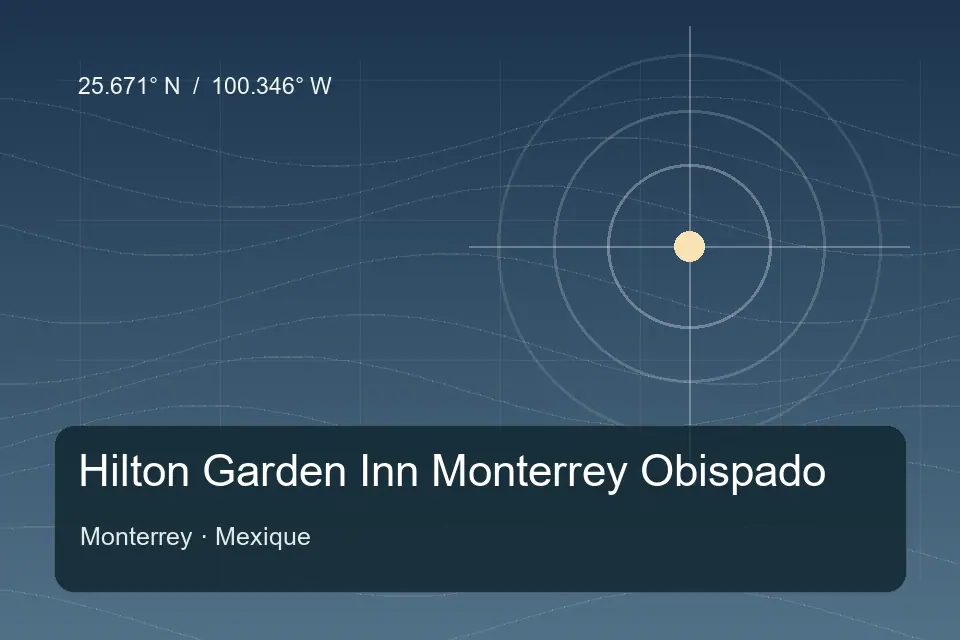 Repère géographique illustré de Hilton Garden Inn Monterrey Obispado à Monterrey