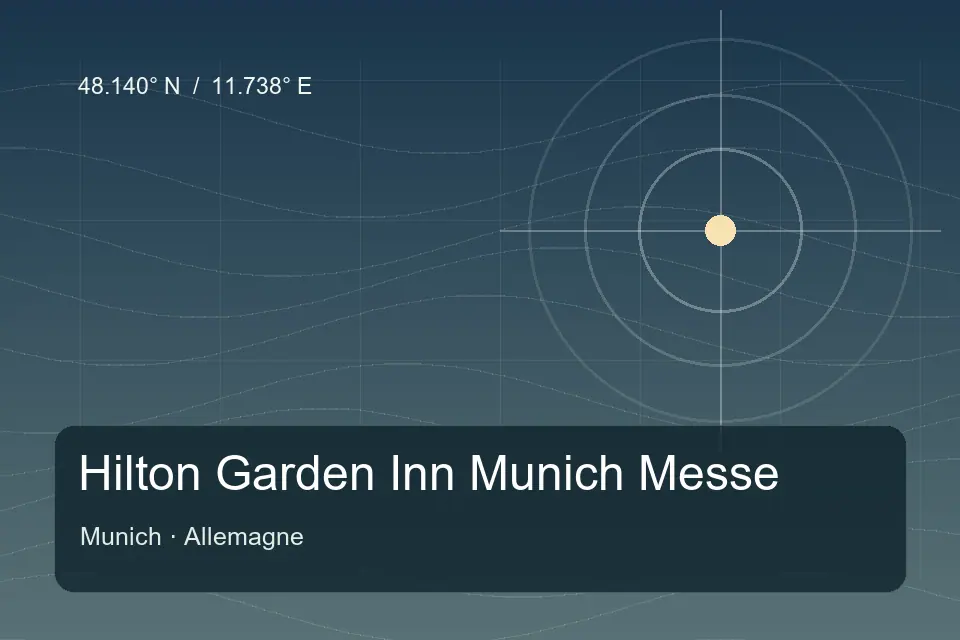 Referência geográfica ilustrada de Hilton Garden Inn Munich Messe em Munich