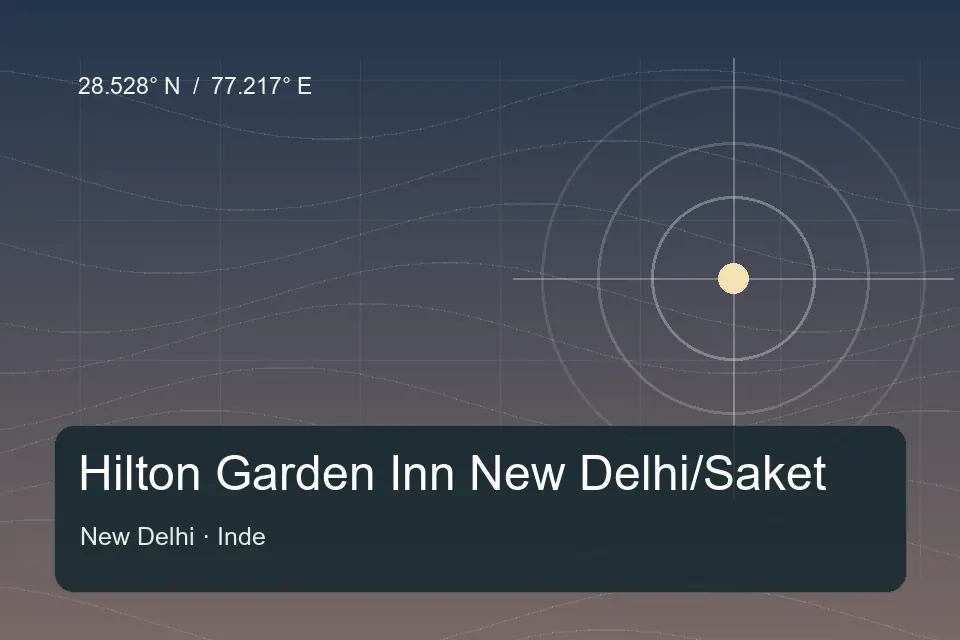 Riferimento geografico illustrato di Hilton Garden Inn New Delhi/Saket a New Delhi