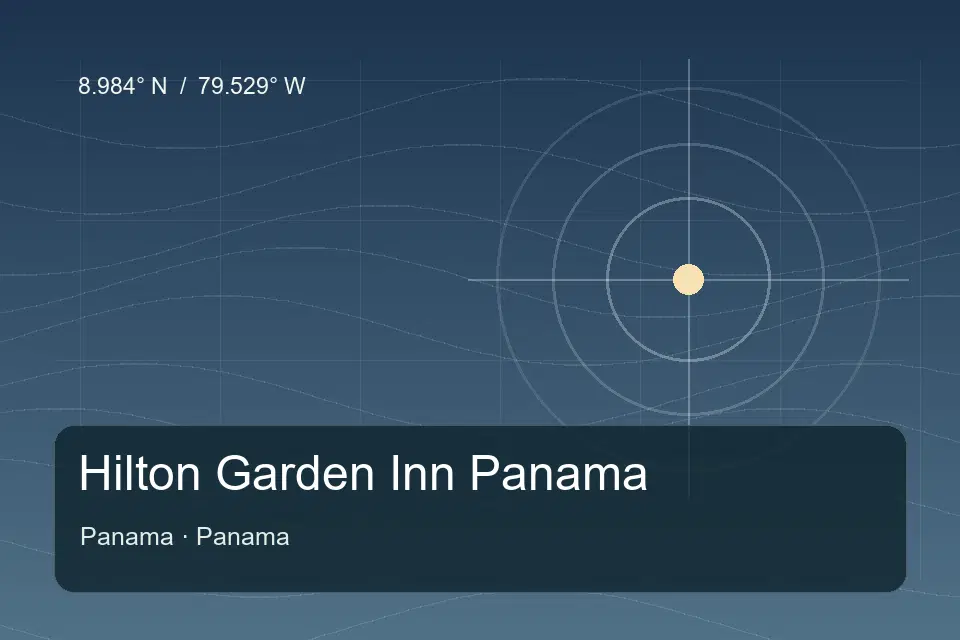 Referência geográfica ilustrada de Hilton Garden Inn Panama em Panama