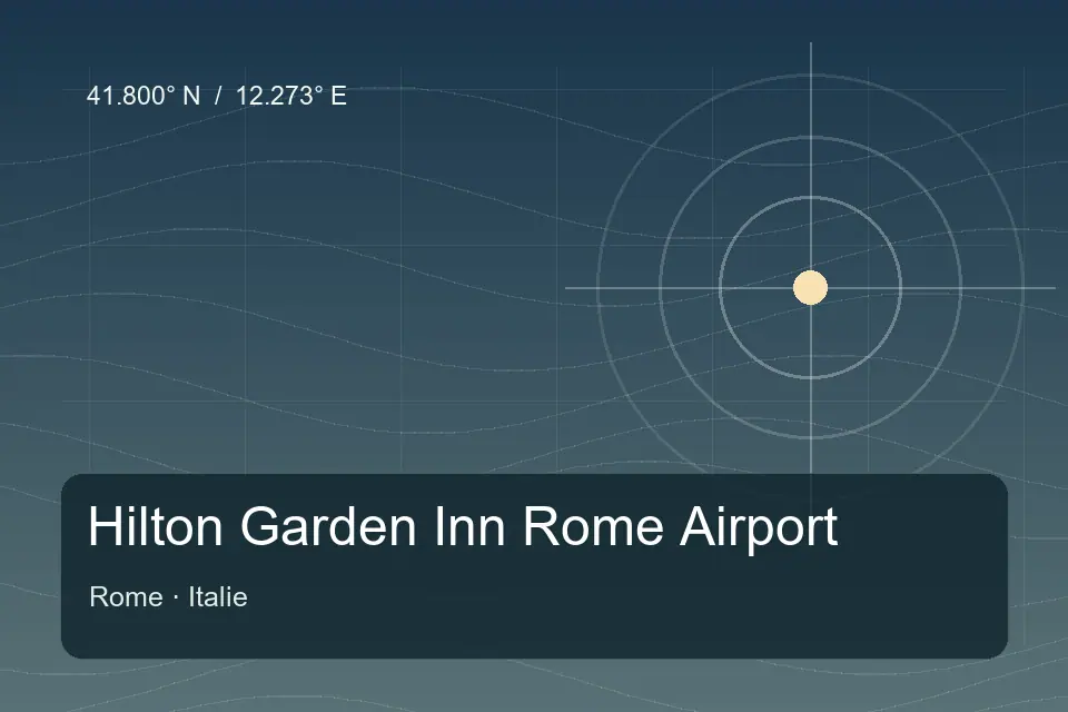 Referência geográfica ilustrada de Hilton Garden Inn Roma Airport em Roma