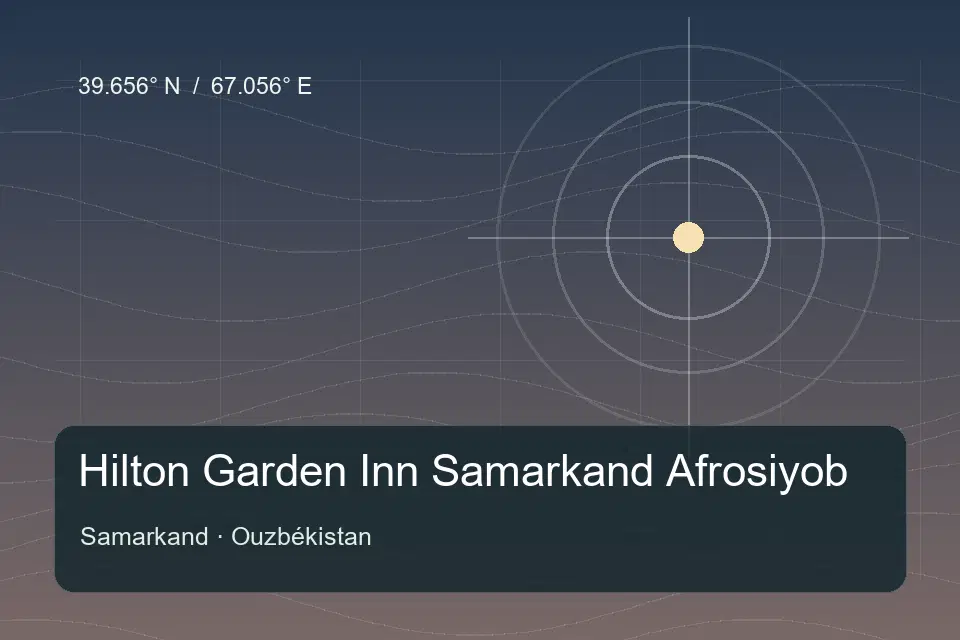 Illustrierter geografischer Orientierungspunkt für Hilton Garden Inn Samarkand Afrosiyob in Samarkand