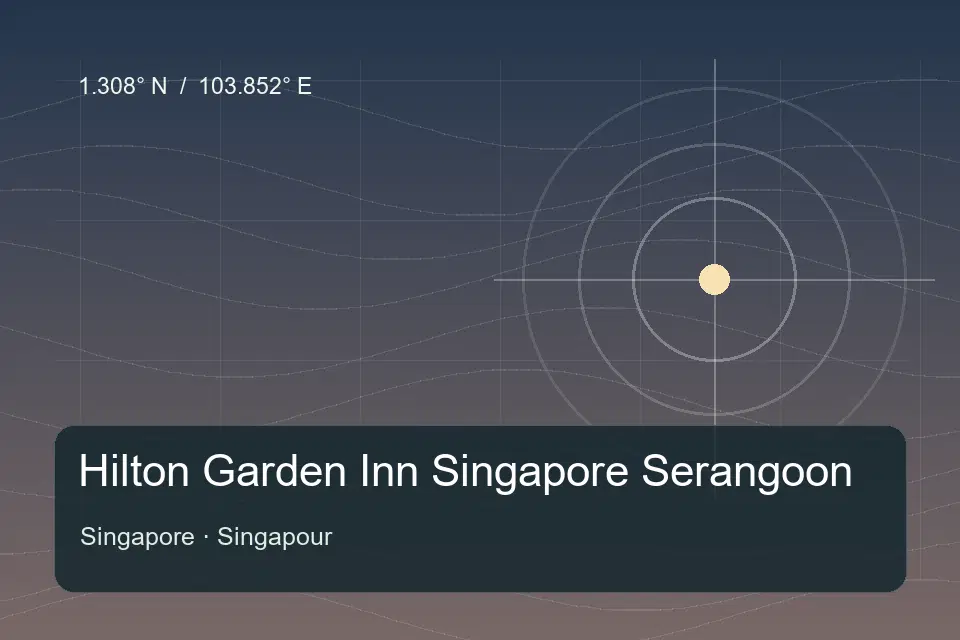 Illustrierter geografischer Orientierungspunkt für Hilton Garden Inn Singapore Serangoon in Singapore