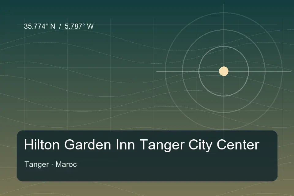 Referencia geográfica ilustrada de Hilton Garden Inn Tanger City Center en Tanger