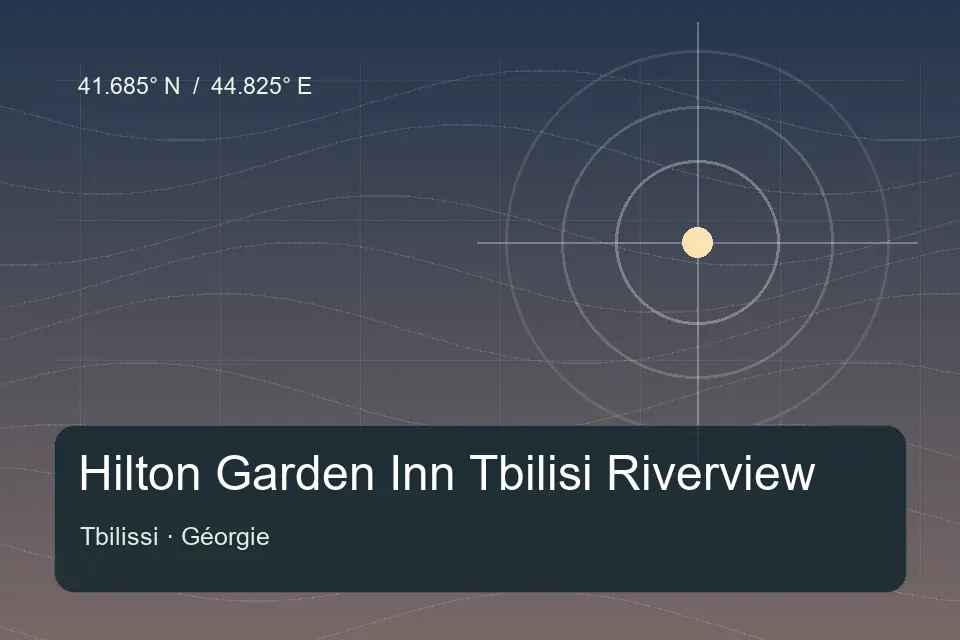 Illustrierter geografischer Orientierungspunkt für Hilton Garden Inn Tbilisi Riverview in Tbilissi