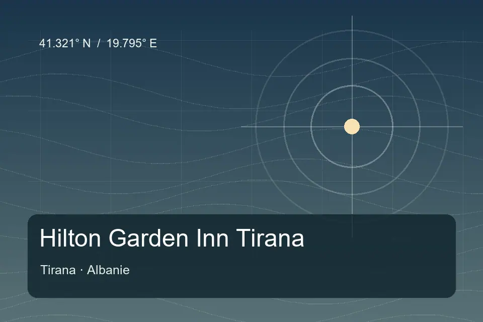 Illustrated geographic marker for Hilton Garden Inn Tirana in Tirana