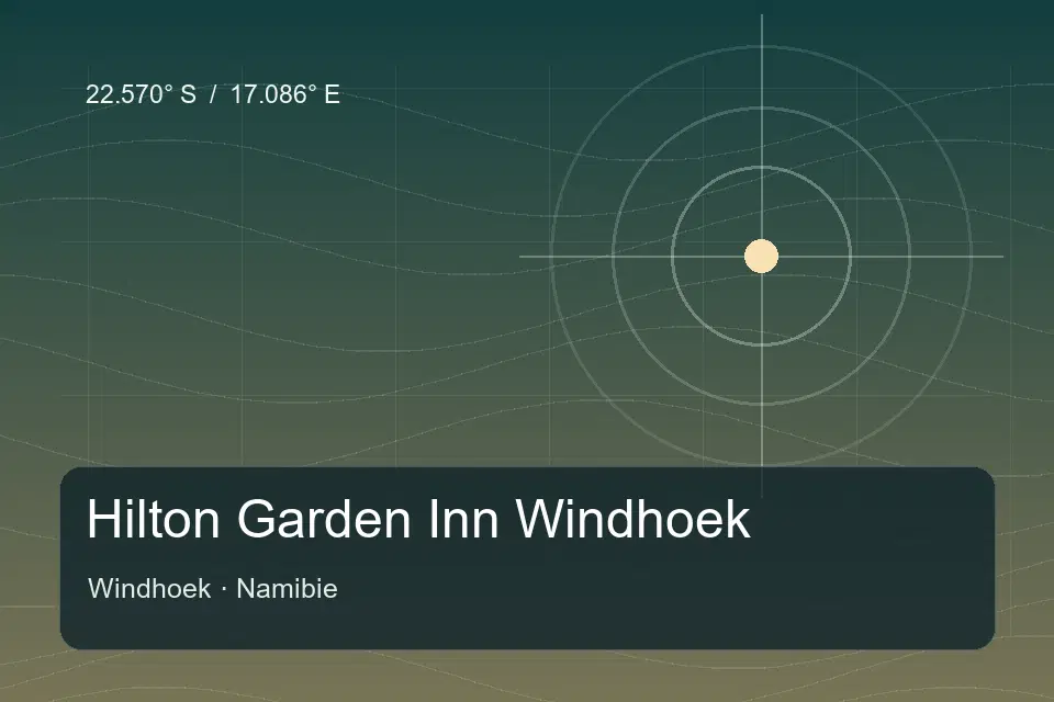 Illustrierter geografischer Orientierungspunkt für Hilton Garden Inn Windhoek in Windhoek