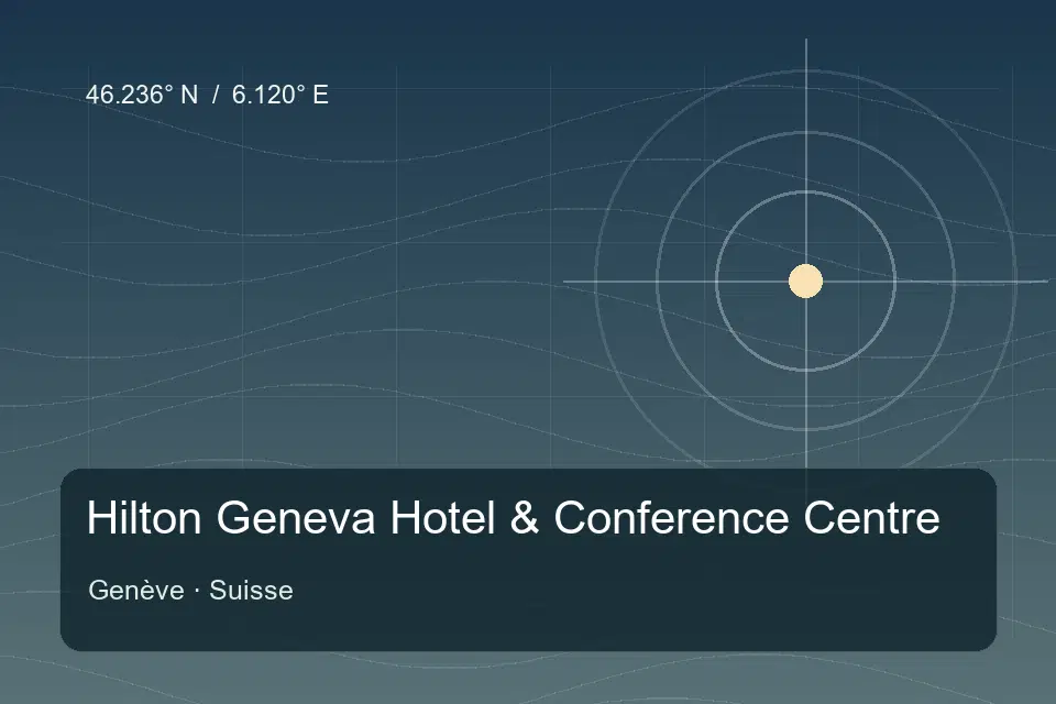 Referência geográfica ilustrada de Hilton Geneva Hotel & Conference Centre em Genève