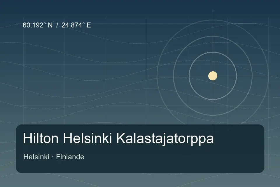 Referência geográfica ilustrada de Hilton Helsinki Kalastajatorppa em Helsinki