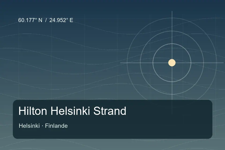 Referência geográfica ilustrada de Hilton Helsinki Strand em Helsinki