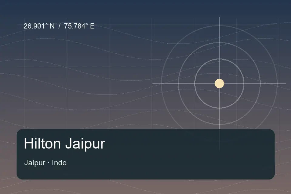 Referencia geográfica ilustrada de Hilton Jaipur en Jaipur
