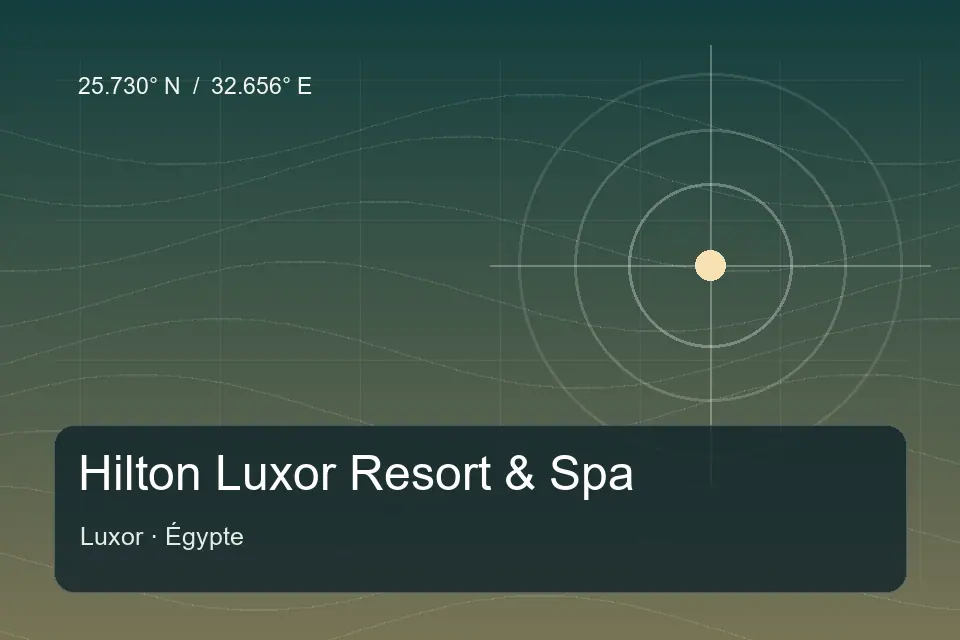 Repère géographique illustré de Hilton Luxor Resort & Spa à Luxor