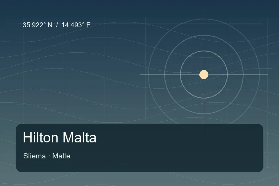 Referência geográfica ilustrada de Hilton Malta em Sliema