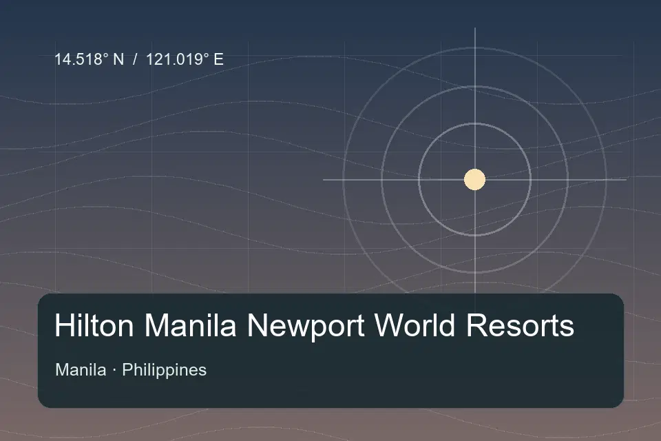 Referencia geográfica ilustrada de Hilton Manila Newport World Resorts en Manila