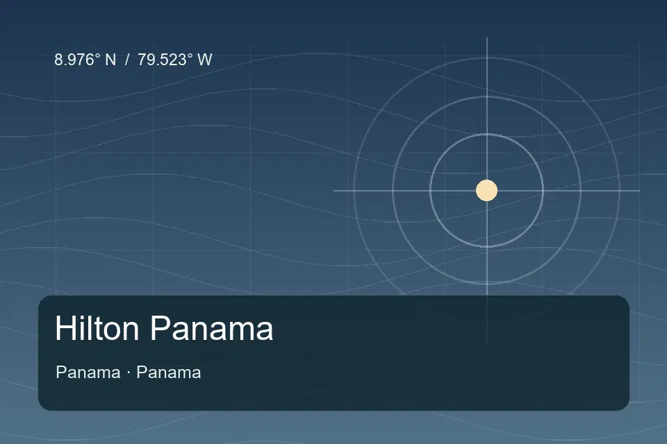 Referência geográfica ilustrada de Hilton Panama em Panama