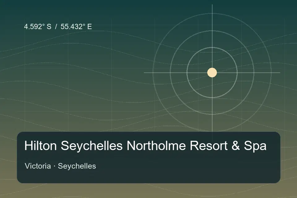 Riferimento geografico illustrato di Hilton Seychelles Northolme Resort & Spa a Victoria