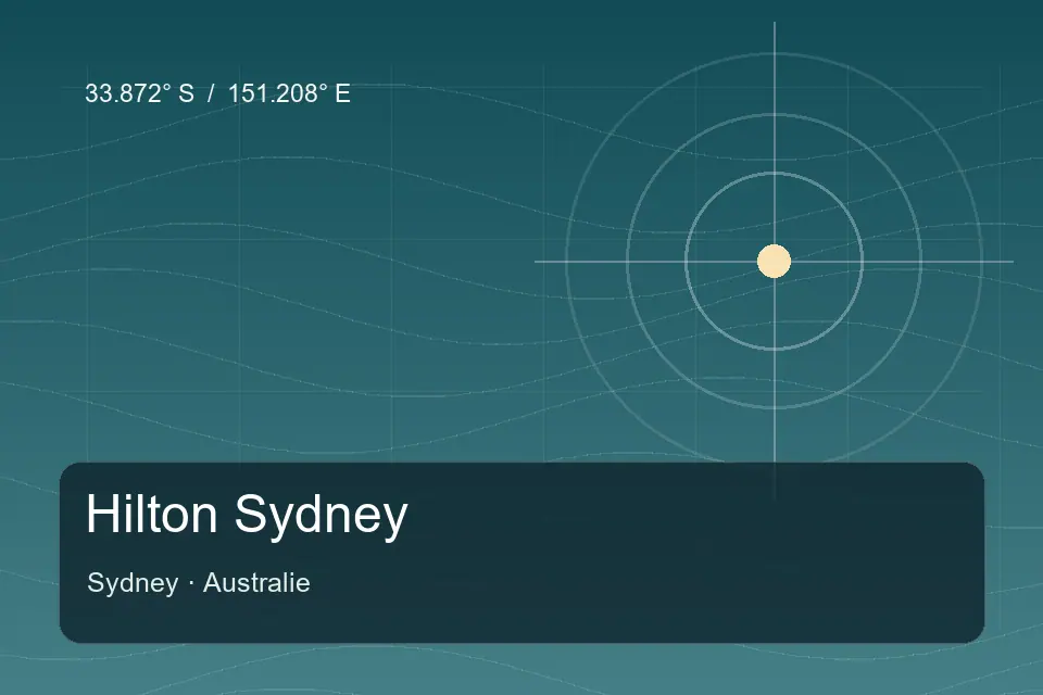 Referência geográfica ilustrada de Hilton Sydney em Sydney