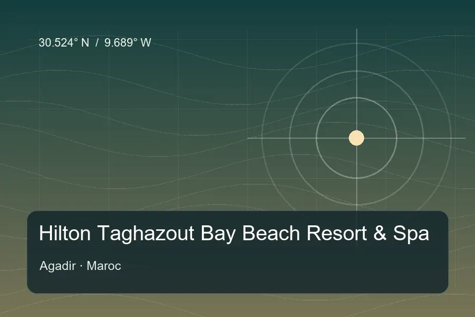 Referência geográfica ilustrada de Hilton Taghazout Bay Beach Resort & Spa em Agadir
