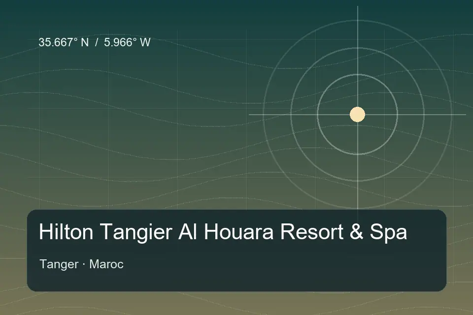 Referencia geográfica ilustrada de Hilton Tangier Al Houara Resort & Spa en Tanger