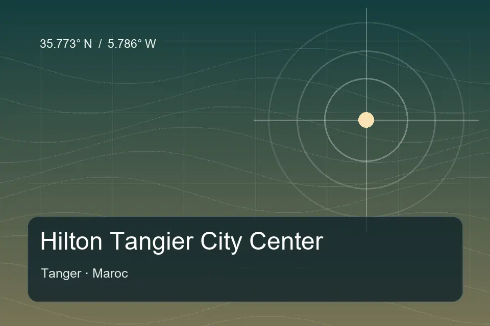 Referencia geográfica ilustrada de Hilton Tangier City Center en Tanger