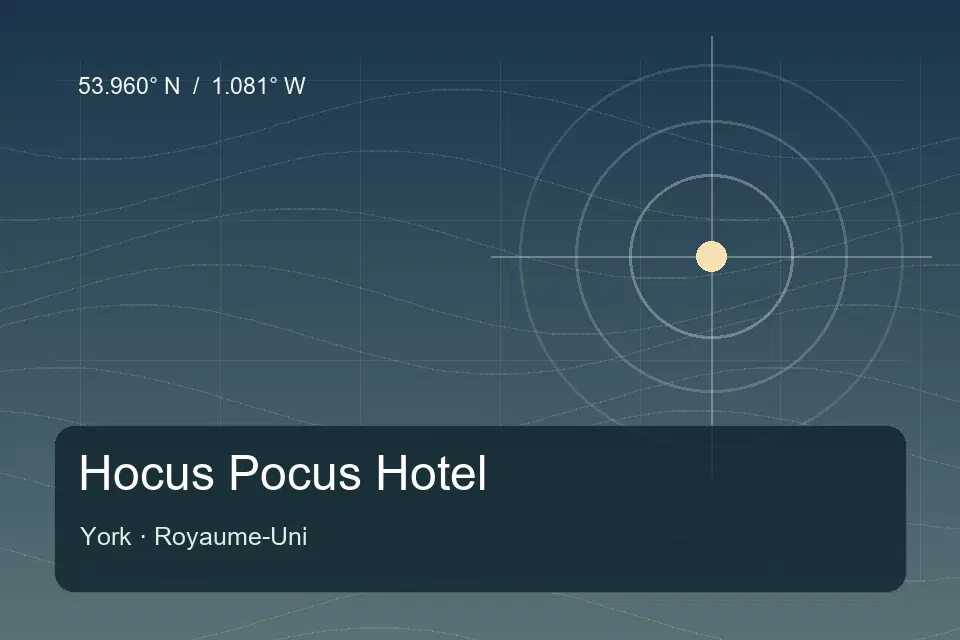 Referencia geográfica ilustrada de Hocus Pocus Hotel en York