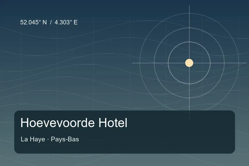 Illustrierter geografischer Orientierungspunkt für Hoevevoorde Hotel in La Haye
