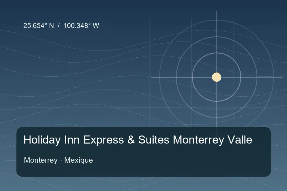 Repère géographique illustré de Holiday Inn Express & Suites Monterrey Valle à Monterrey
