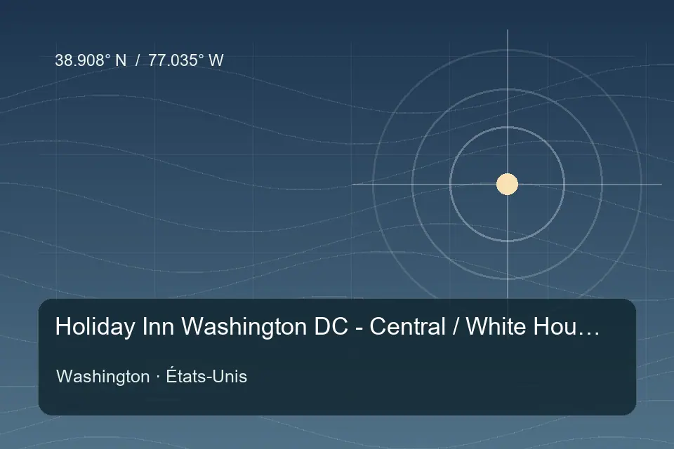 Illustrierter geografischer Orientierungspunkt für Holiday Inn Washington DC - Central / White House in Washington