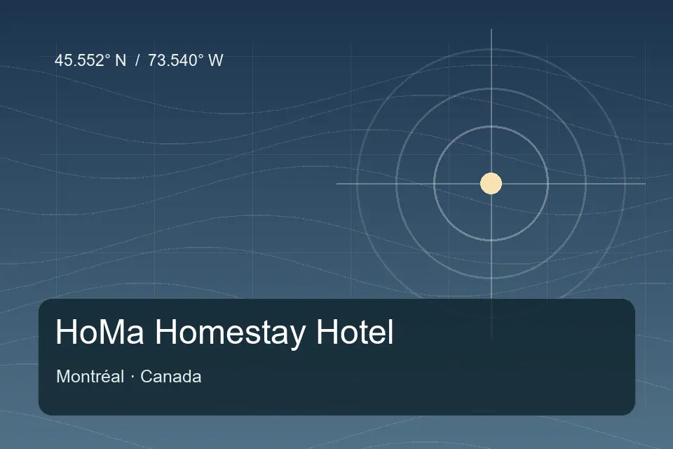 Riferimento geografico illustrato di HoMa Homestay Hotel a Montréal