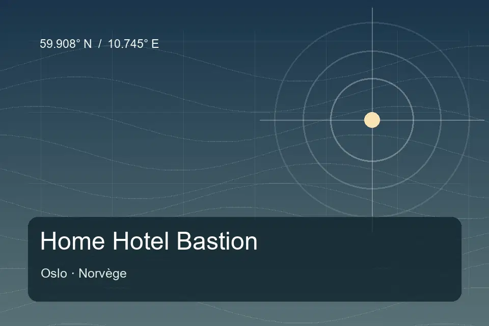 Riferimento geografico illustrato di Home Hotel Bastion a Oslo