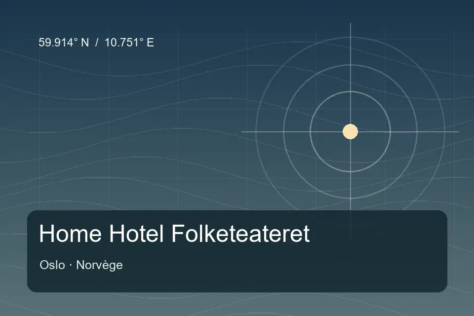 Riferimento geografico illustrato di Home Hotel Folketeateret a Oslo