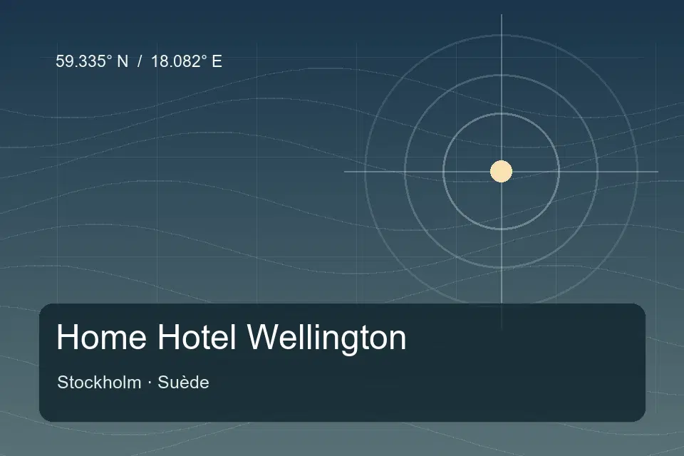 Riferimento geografico illustrato di Home Hotel Wellington a Stockholm