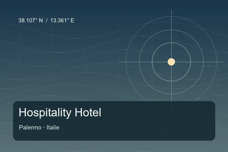 Illustrierter geografischer Orientierungspunkt für Hospitality Hotel in Palermo