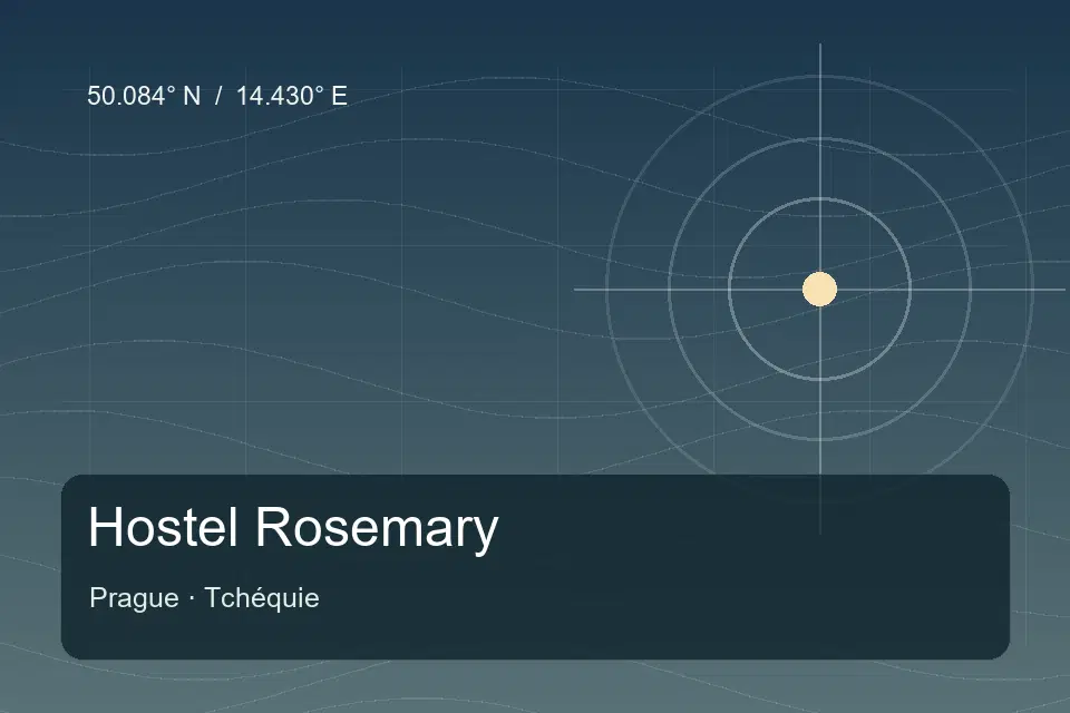 Riferimento geografico illustrato di Hostel Rosemary a Prague