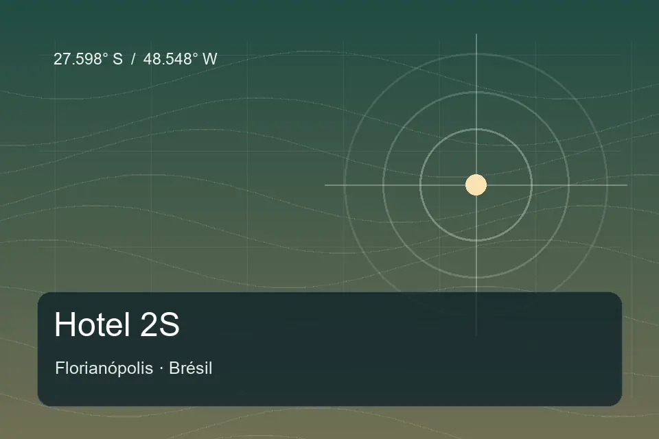 Riferimento geografico illustrato di Hotel 2S a Florianópolis