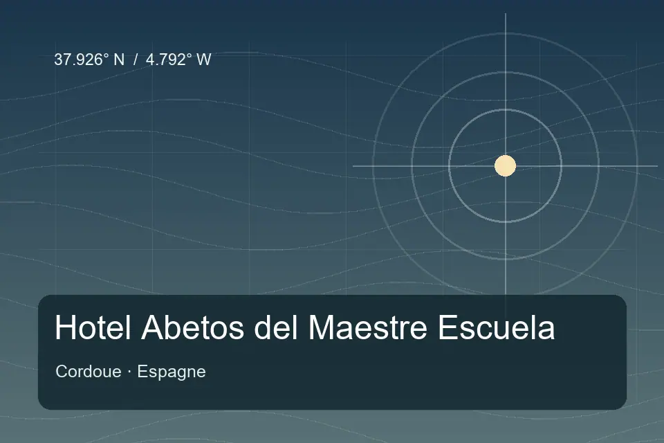 Referência geográfica ilustrada de Hotel Abetos del Maestre Escuela em Cordoue