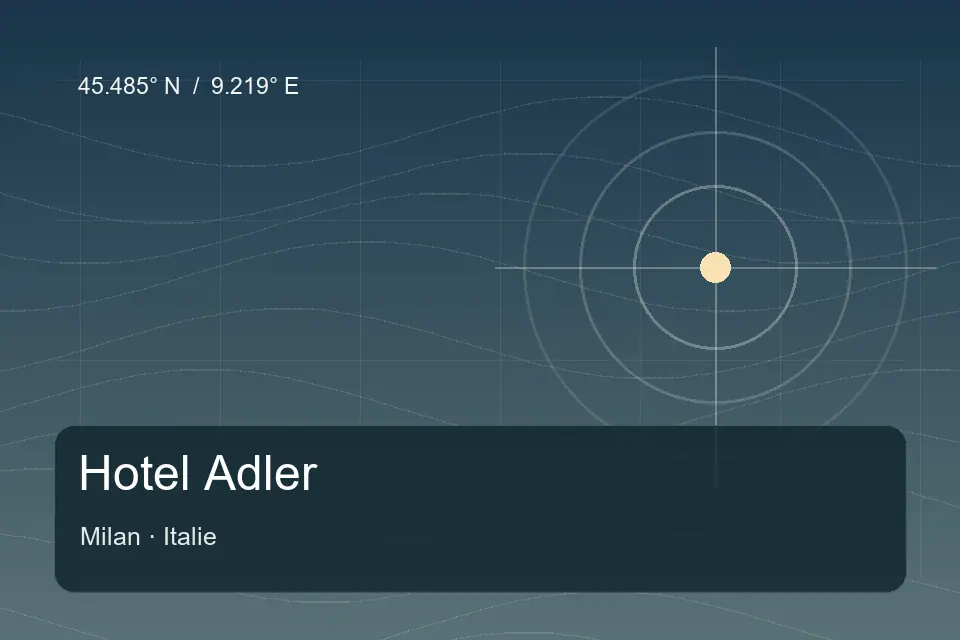 Referencia geográfica ilustrada de Hotel Adler en Milan