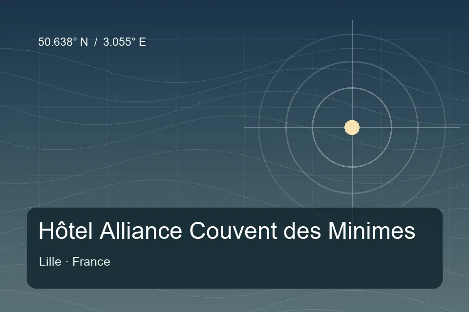 Illustrated geographic marker for Hôtel Alliance Couvent des Minimes in Lille