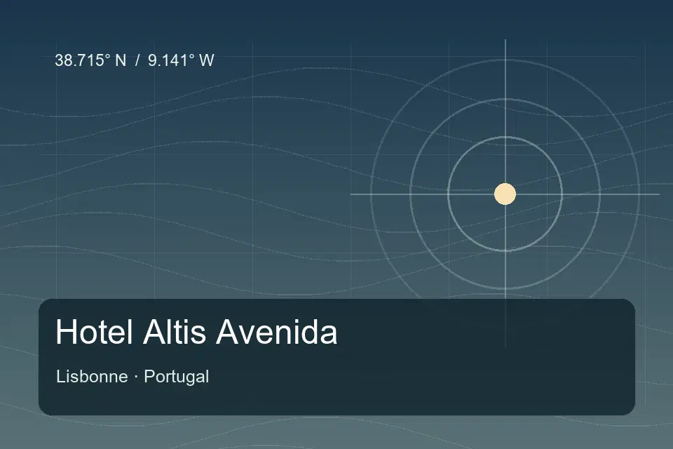 Repère géographique illustré de Hotel Altis Avenida à Lisbonne