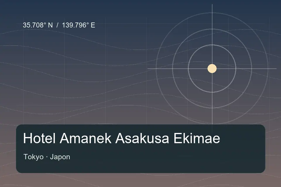 Illustrated geographic marker for Hotel Amanek Asakusa Ekimae in Tokyo