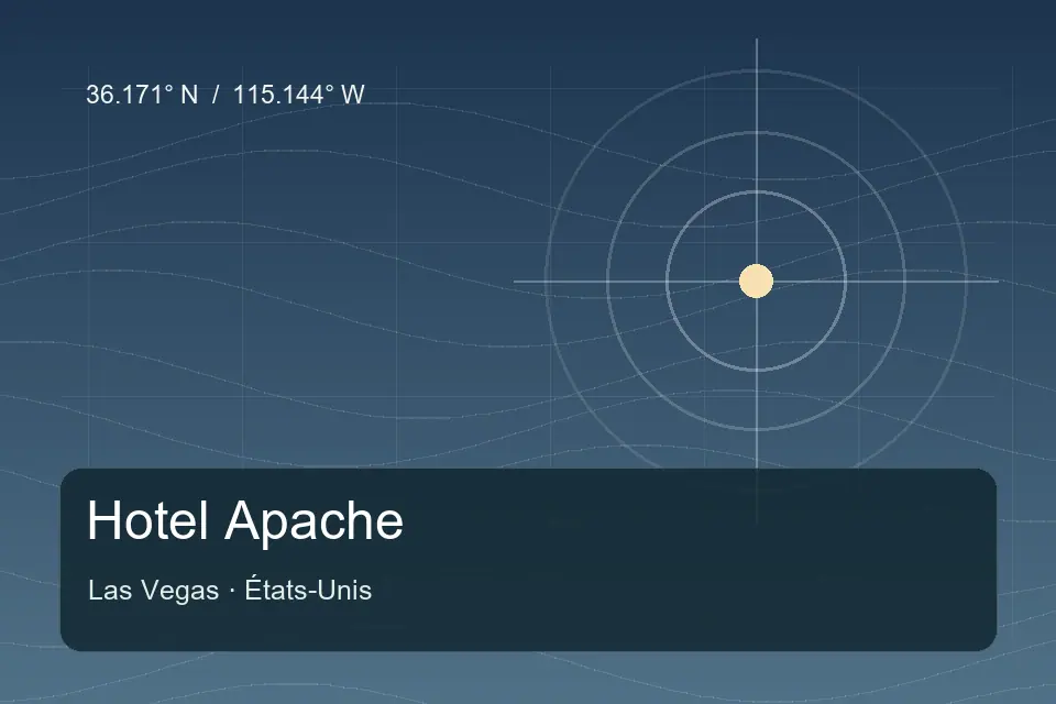 Illustrierter geografischer Orientierungspunkt für Hotel Apache in Las Vegas